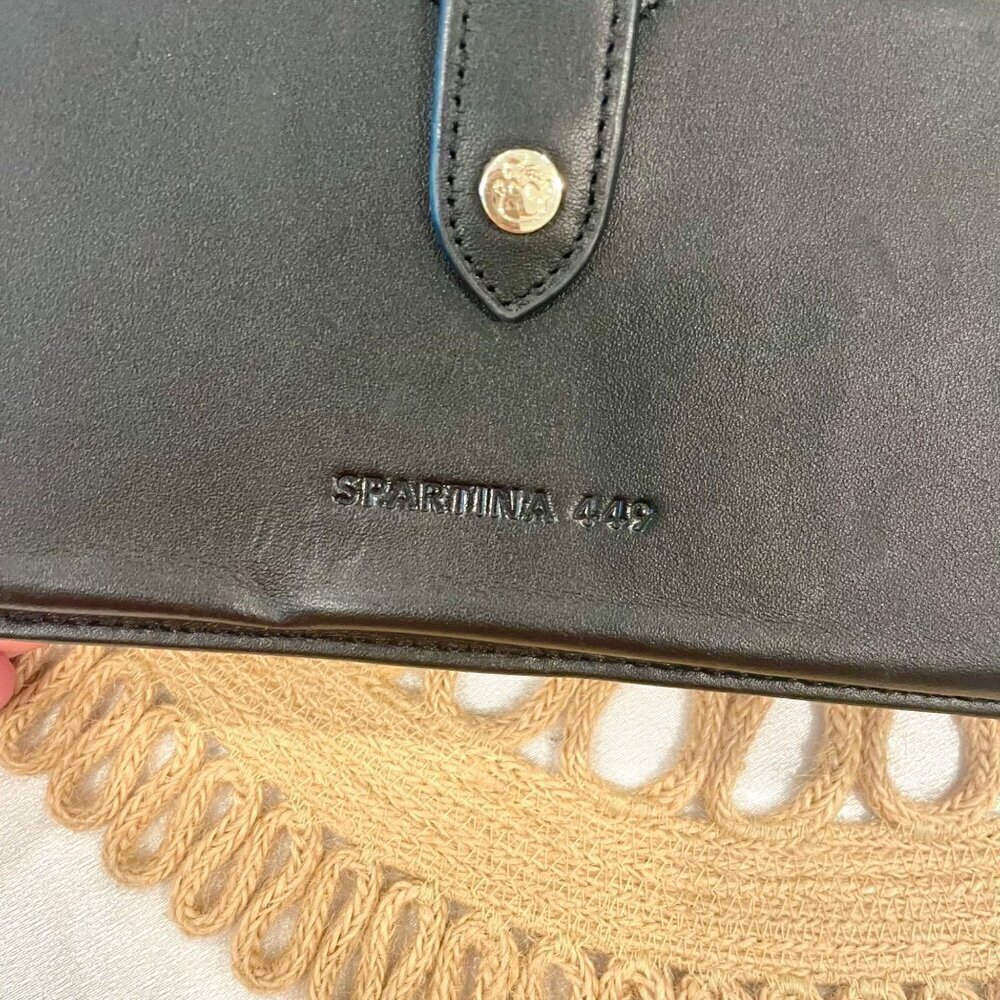 Spartina 449 Simone Phone City Market Crossbody Linen & Leather Bag - Picture 7 of 13